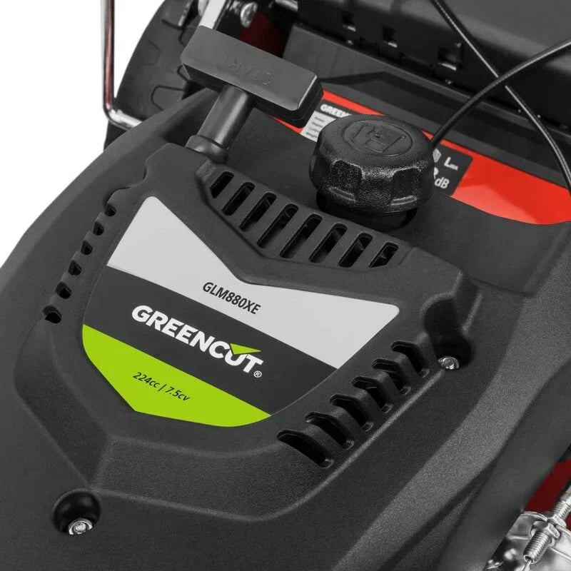 Tondeuse à gazon à essence GREENCUT GLM880XE - 224cc 7.5cv